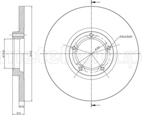 Тормозной диск Metelli 23-0163