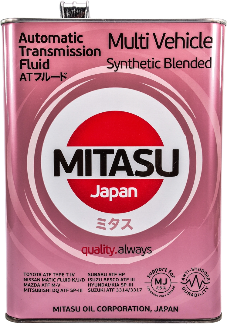 

Трансмиссионное масло Mitasu Multi Vehicle Synthetic Blended полусинтетическое MJ-323-4