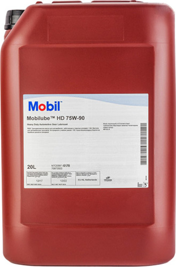 Mobil Mobilube HD GL-5 75W-90 (20 л) трансмиссионное масло 20 л