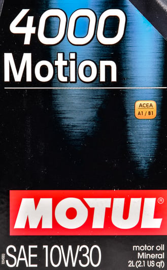 Моторна олива Motul 4000 Motion 10W-30 2 л на Peugeot 207