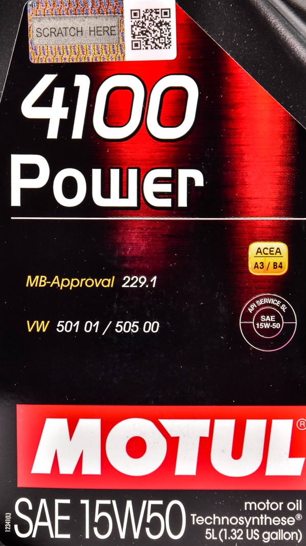 Моторное масло Motul 4100 Power 15W-50 5 л на Peugeot J5