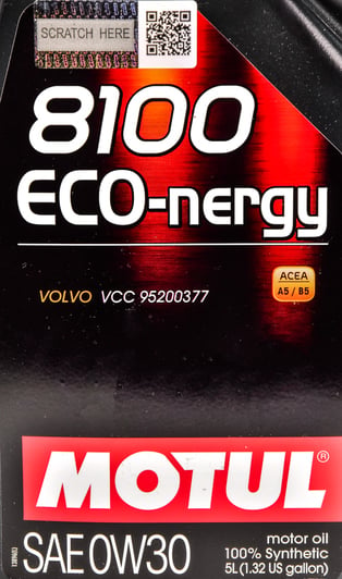 Моторное масло Motul 8100 Eco-Nergy 0W-30 5 л на Citroen DS4