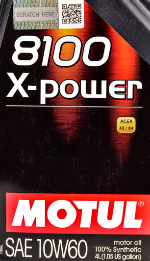 Моторна олива Motul 8100 X-Power 10W-60 4 л на Toyota Aygo