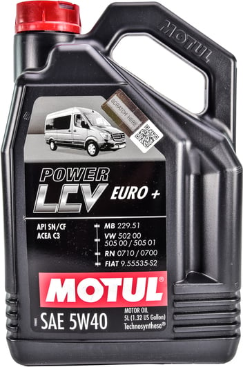 Моторна олива Motul Power LCV Euro+ 5W-40 5 л на Peugeot 107