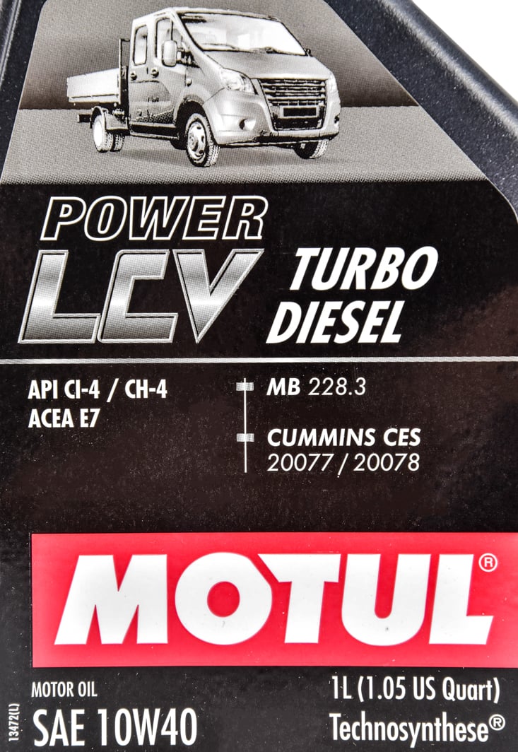 Моторное масло Motul Power LCV Turbo Diesel 10W-40 1 л на Renault 21