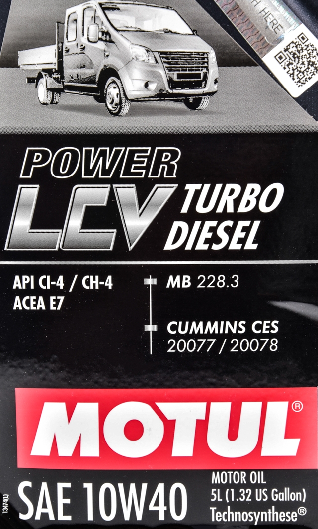 Моторное масло Motul Power LCV Turbo Diesel 10W-40 5 л на Chevrolet Matiz