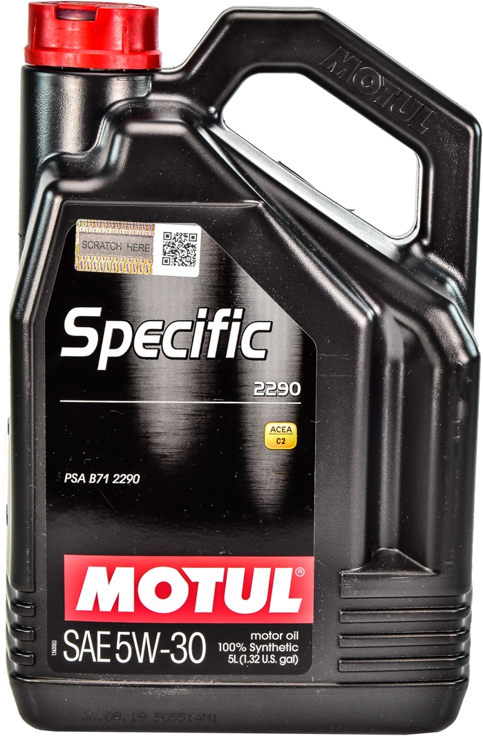 

Моторное масло Motul Specific 2290 5W-30 синтетическое 867751