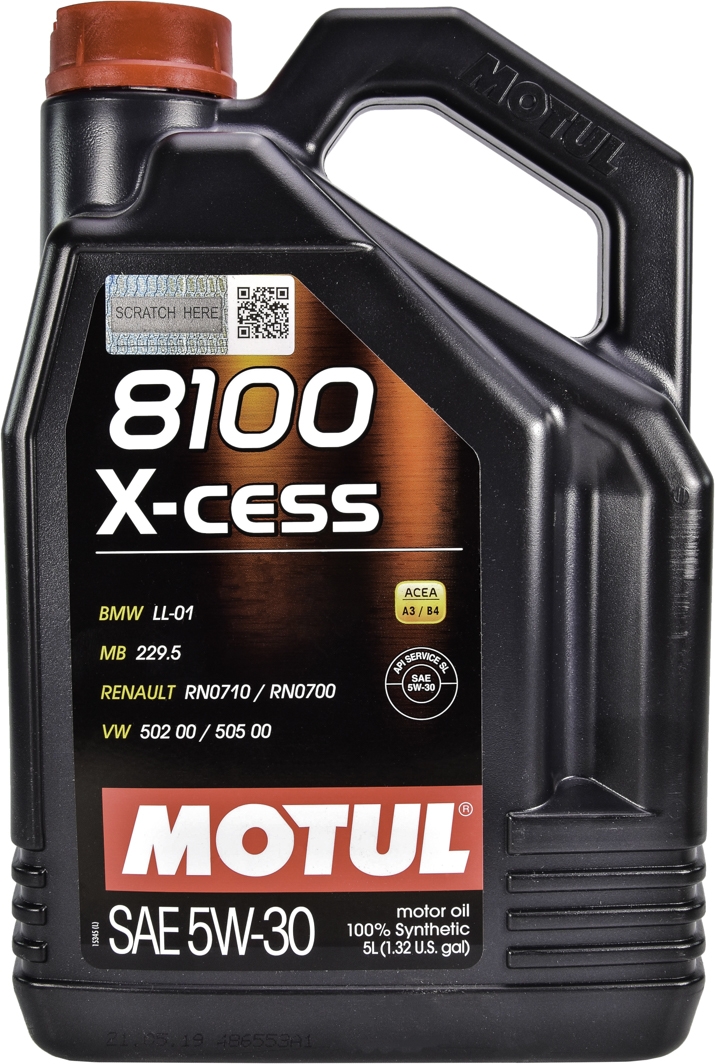 

Моторное масло Motul 8100 X-Cess 5W-30 синтетическое 368106