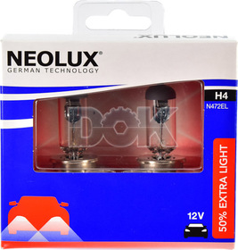 Автолампа Neolux® H4 PGJ19-2 55 W прозора n472elscb