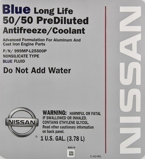 Готовый антифриз Nissan Long Life Coolant синий -37 °C 3,78 л