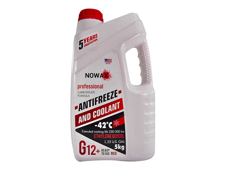 

Готовый антифриз Nowax G12+ красный NX05001