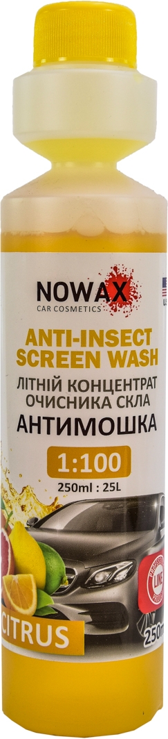 

Концентрат омывателя Nowax Anti-Insect Sreen Wash летний цитрусовый NX25025