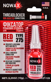 Фіксатор нарізі Nowax Threadlocker Non-Gasketed Connections червоний