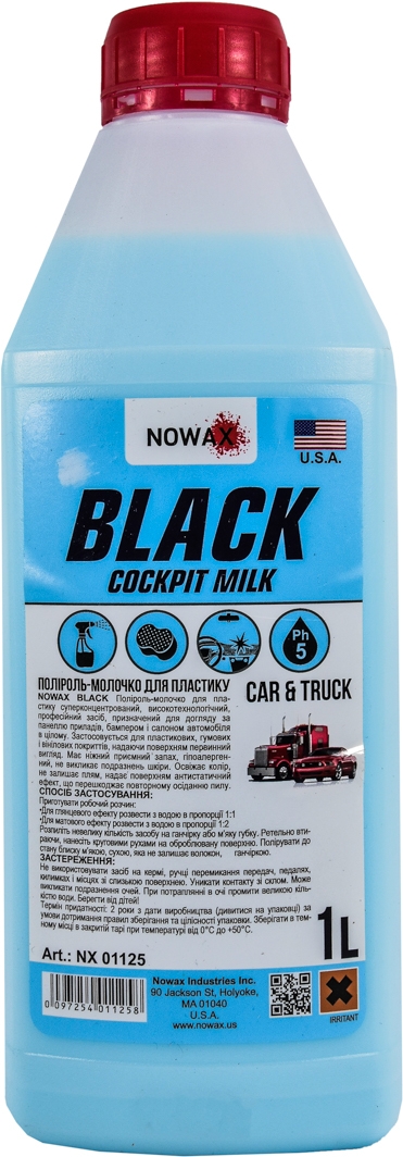 

Полироль для салона Nowax Black Cockpit Milk 1000 мл NX01125