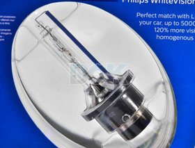 Автолампа Philips Xenon WhiteVision D2S P32d-2 35 W прозора 85122WHV2S1