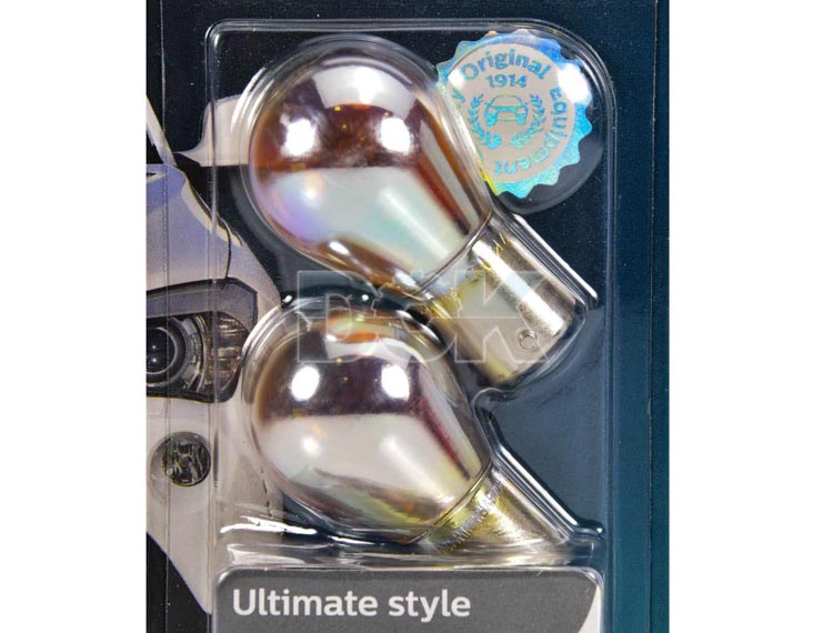 

Автолампа Philips 12496SVB2 SilverVision PY21W BAU15s 21 W бежевый