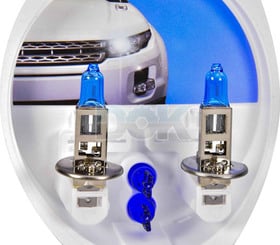 Автолампа Philips CrystalVision H1 P14,5s 55 W светло-голубая 12258CVSM