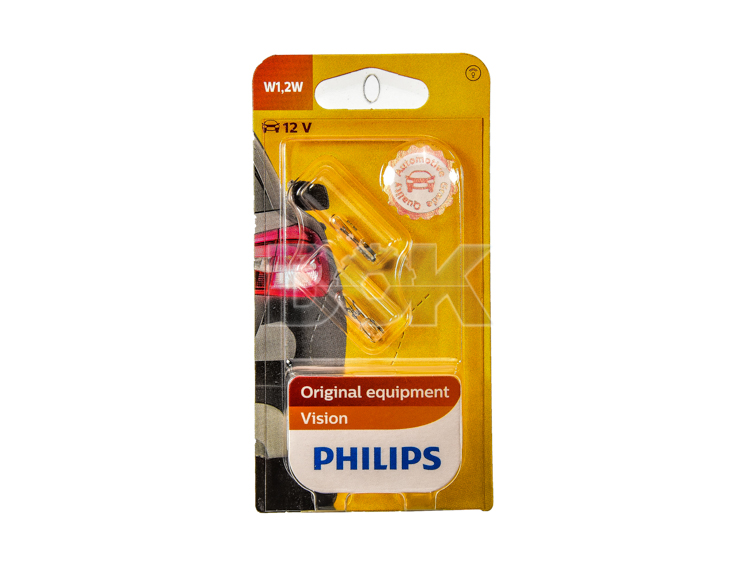 Автолампа Philips Vision W1,2W W2x4,6d 1,2 W прозрачная 12516B2