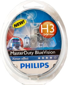Автолампа Philips MasterDuty H3 PK22s 70 W світло-блакитна 13336mdbvs2