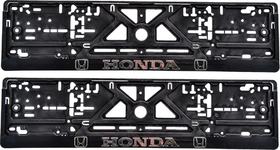 Комплект рамок номерного знака Poputchik 24-005 цвет черный на Honda