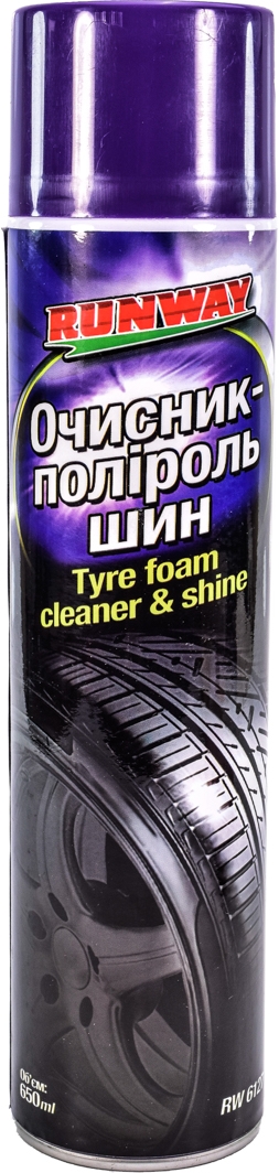 

Чернитель шин Runway Tyre Foam Cleaner & Shine RW6127 650 мл