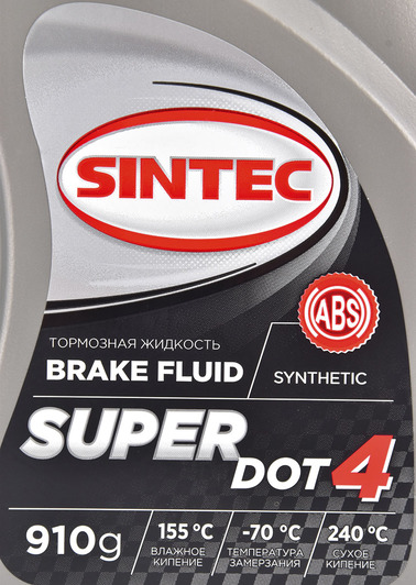 Sintec Super DOT 4, 0,91 л (800735) гальмівна рідина 0,91 л