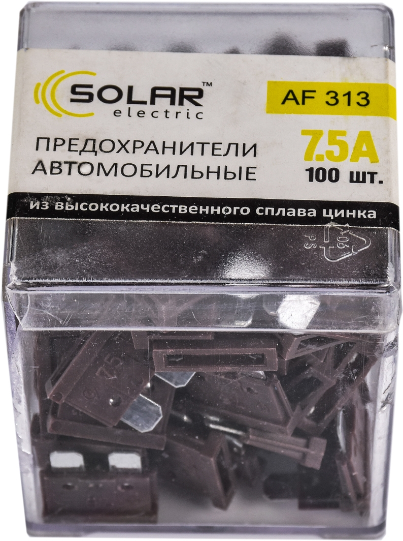 

Набор предохранителей Solar af313 FT8 7,5A 100 шт.