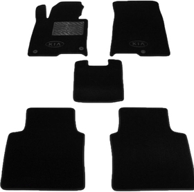 Комплект килимків Sotra Classic ST08696-GD-BLACK чорний з логотипом KIA