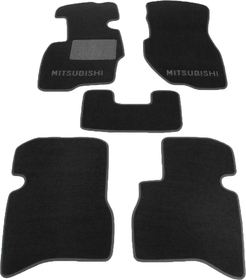 Комплект килимків Sotra Classic ST01175-GD-BLACK чорний з логотипом Mitsubishi