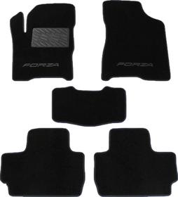 Комплект ковриков Sotra Classic черный с логотипом ZAZ ST07205-GD-BLACK