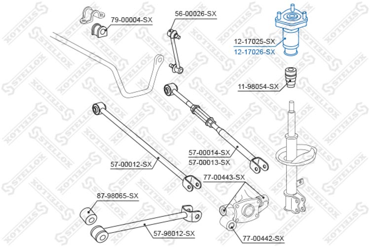 

Stellox 1217026SX Опора амортизатора