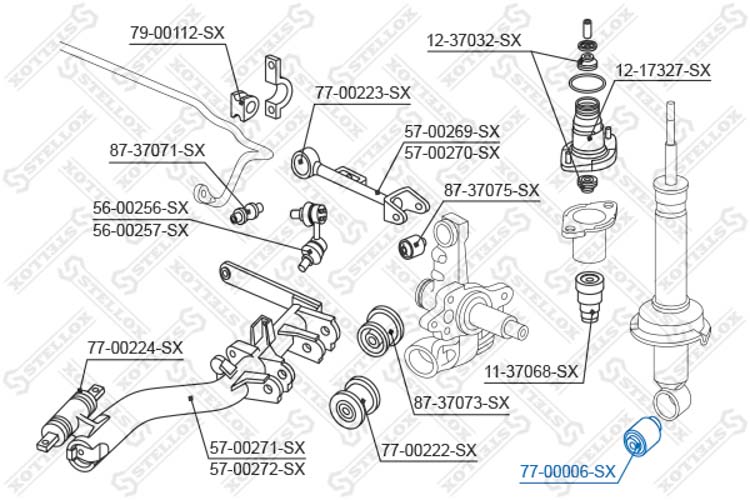 

Stellox 7700006sx Сайлентблок рычага