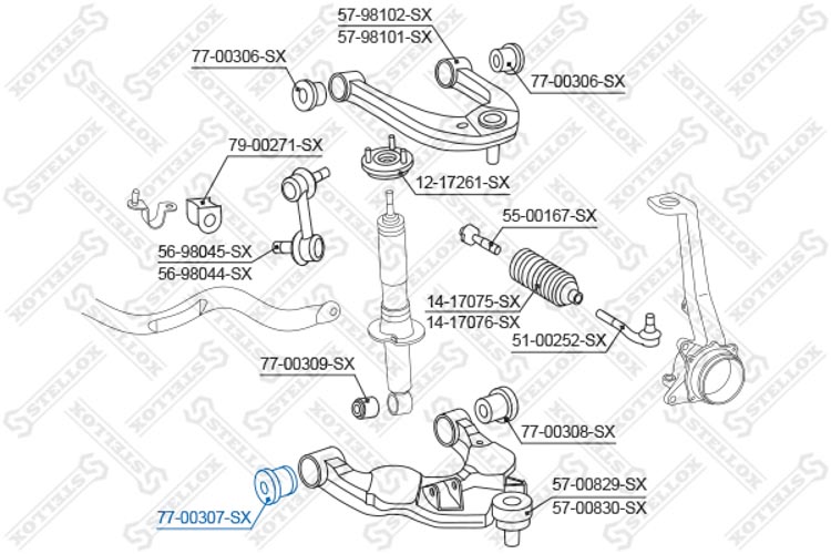 

Stellox 7700307SX Сайлентблок рычага