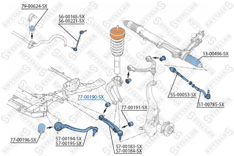 

Stellox 7700190SX Сайлентблок рычага