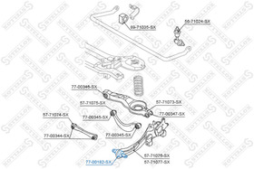 Сайлентблок рычага Stellox 77-00182-SX