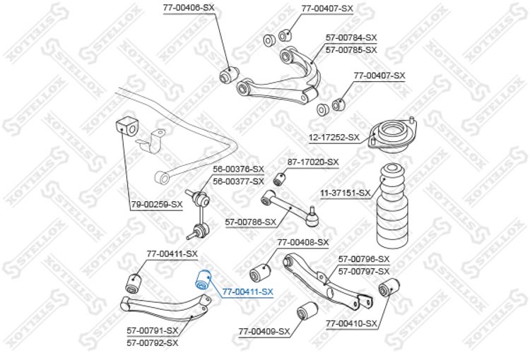 

Stellox 7700411SX Сайлентблок рычага