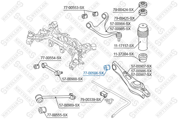 

Stellox 7700506SX Сайлентблок рычага