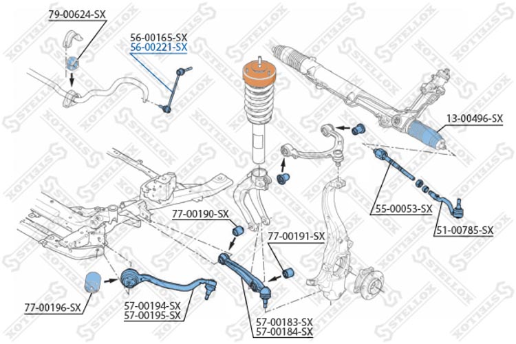 

Stellox 5600221SX Стойка стабилизатора