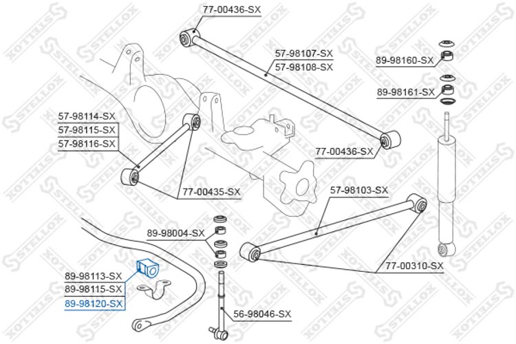 

Stellox 8998120SX Втулка стабилизатора