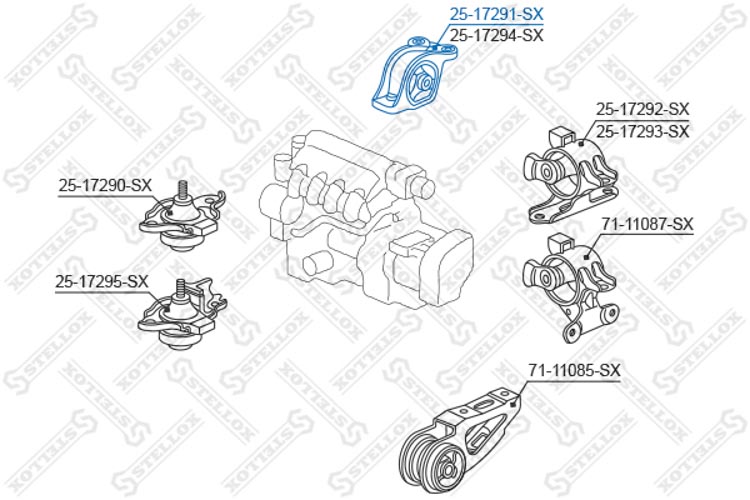 

Stellox 2517291SX Опора двигателя