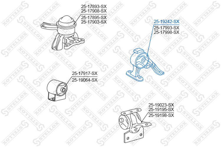 

Stellox 2519242SX Опора двигателя