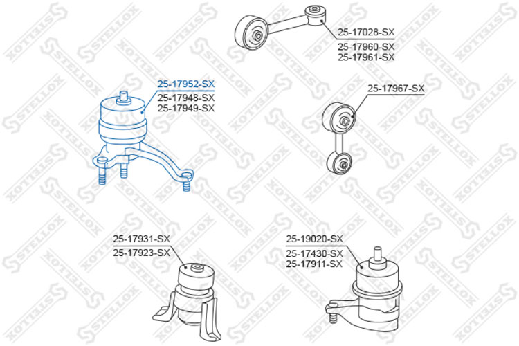 

Stellox 2517952SX Опора двигателя