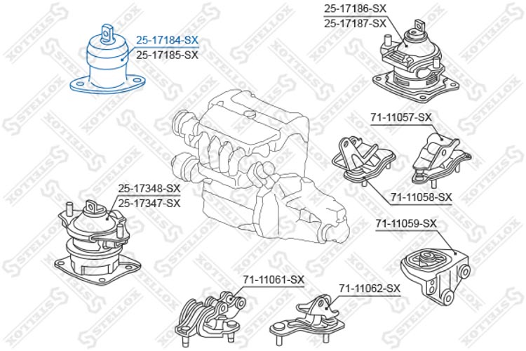 

Stellox 2517184SX Опора двигателя