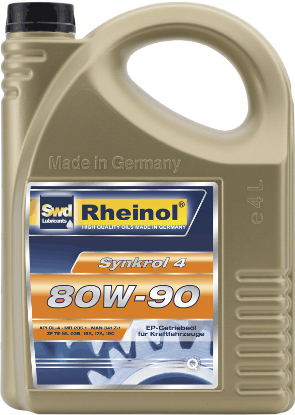 

Трансмиссионное масло SWD Rheinol Synkrol 4 GL-4 80W-90 полусинтетическое 32525580