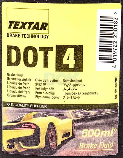 Гальмівна рідина Textar DOT 4 пластик 0.5 л
