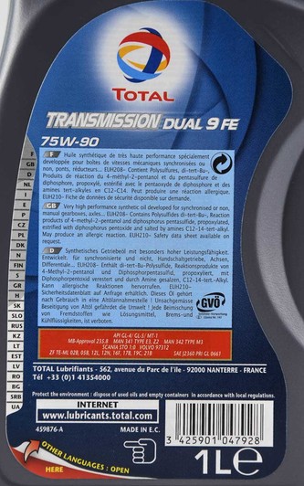 Total Dual 9 FE трансмиссионное масло
