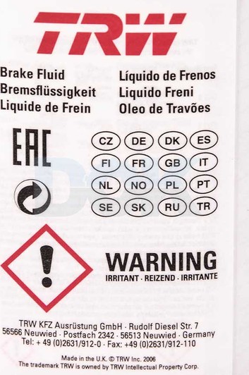 Тормозная жидкость TRW DOT 4