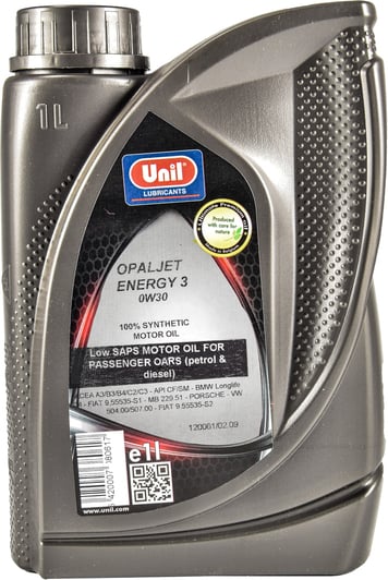 Моторное масло Unil Opaljet Energy 3 0W-30 1 л на Ford EcoSport