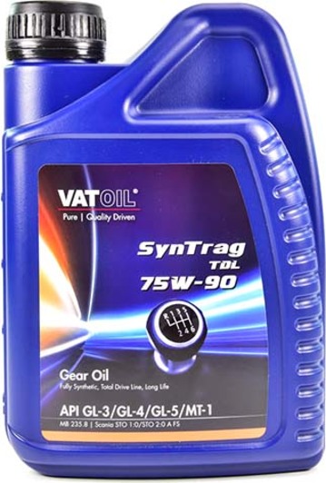 VatOil SynTrag TDL GL-3 / 4 / 5 MT-1 75W-90 (1 л) трансмиссионное масло 1 л