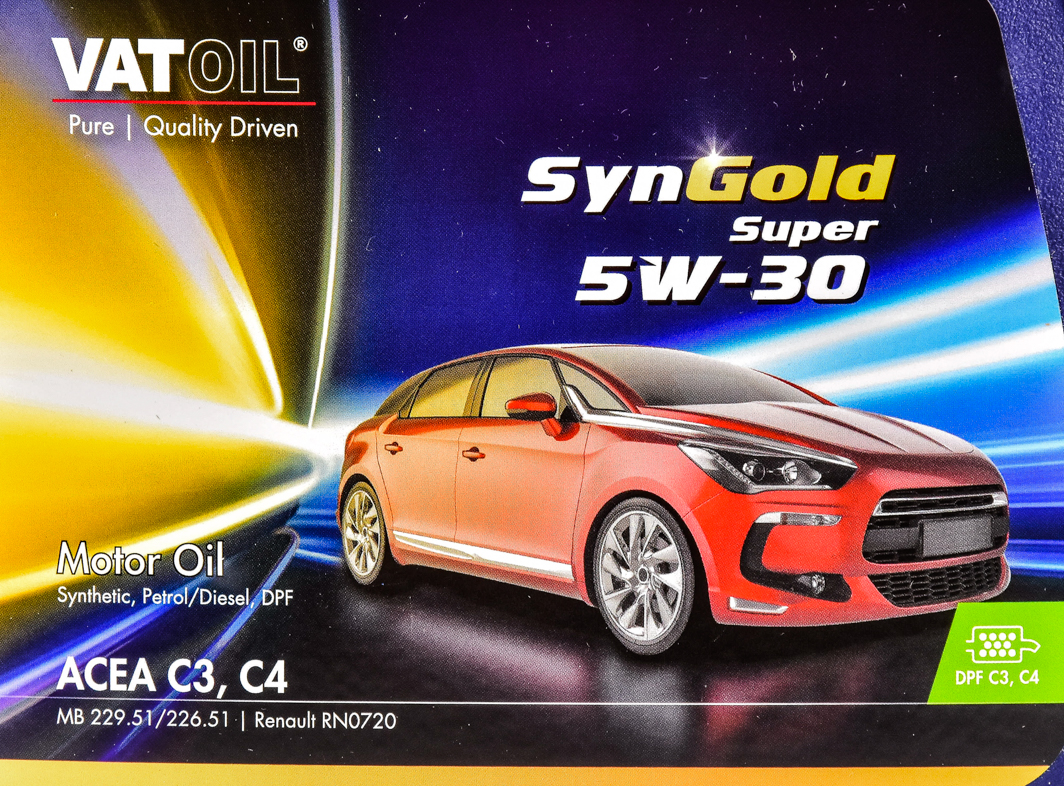 Моторное масло VatOil SynGold Super 5W-30 4 л на Ford Mustang